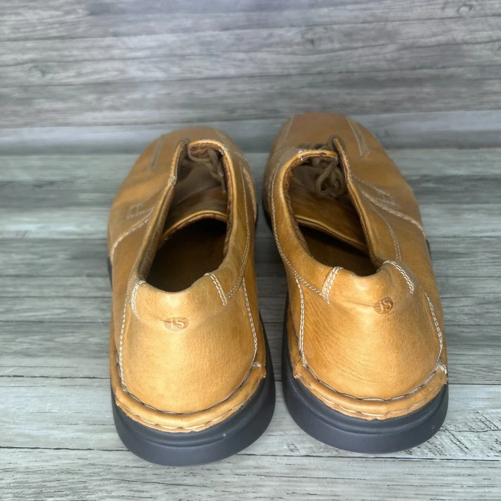 Josef Seibel Men's Size 46 US 12-12.5 Brown Tan Leather Closed‎ Toe Dress Shoes